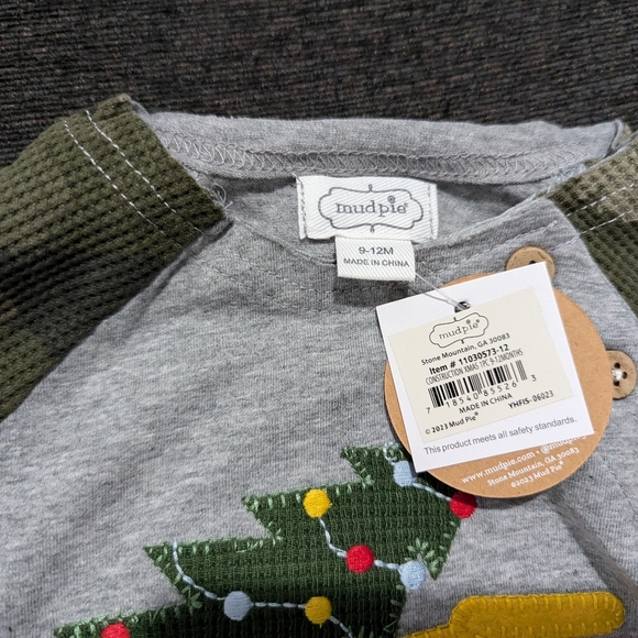 Mud Pie Dump Truck Christmas Bodysuit - Picture 3 of 4